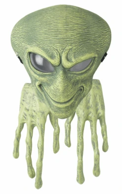 Adult Green Alien Facepiece And Hands Accessory