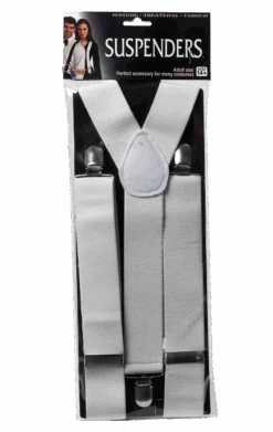 White Gangster Braces