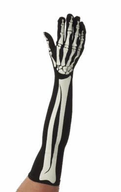 Long Skeleton Arm Gloves