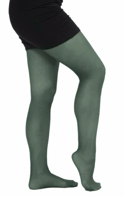 Adult Thick Translucent Tights Green