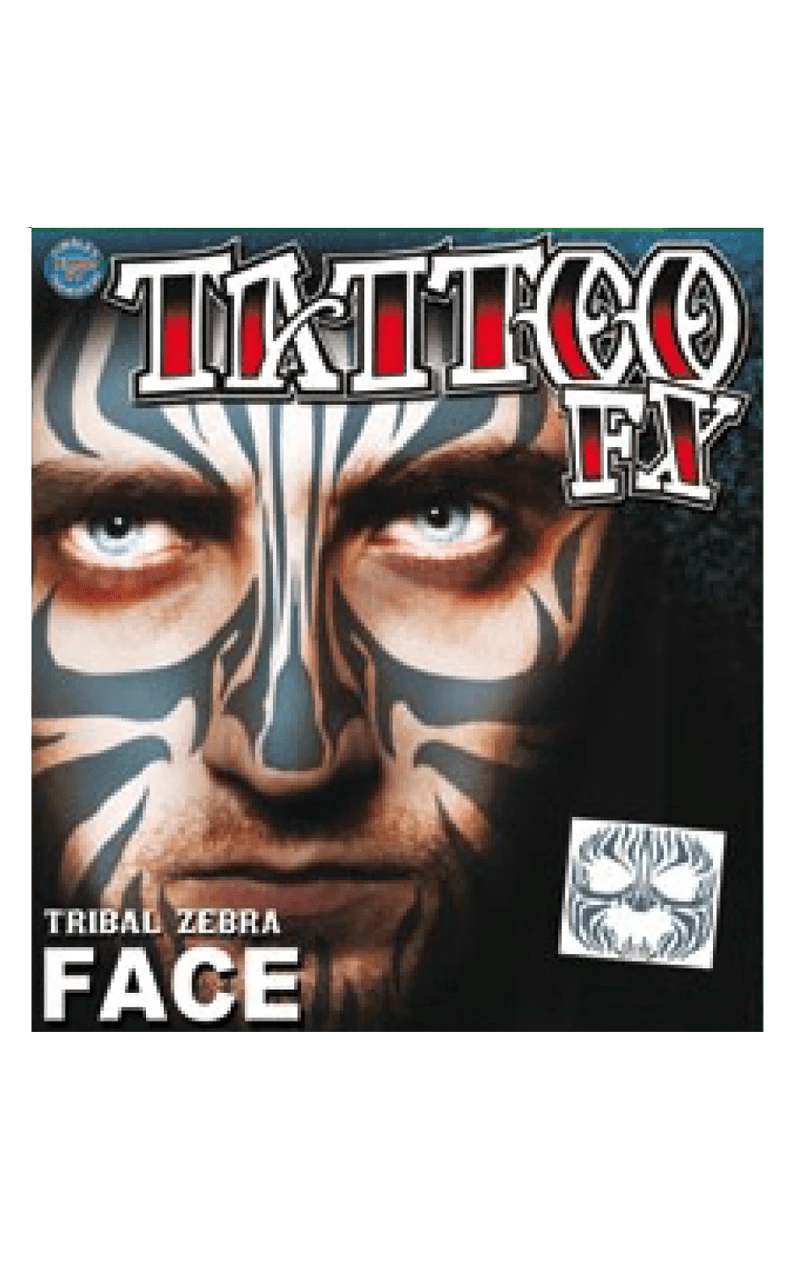Tribal Zebra Face Tattoo 3 Tribal Zebra Face Tattoo