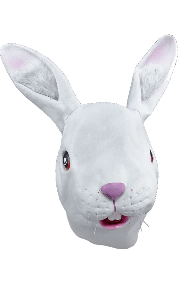 Adult White Rabbit Facepiece Accessory 3 Adult White Rabbit Facepiece Accessory