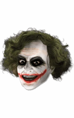 Adult The Joker Facepiece With Hair Accessory