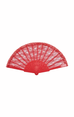 Red Lace Fan Accessory