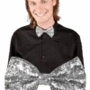 Boland Silver Glitter Bow Tie -Cosplay Accessories Store 00004684p