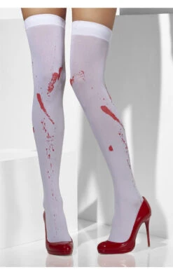 Smiffys Womens White Blood Stained Stockings