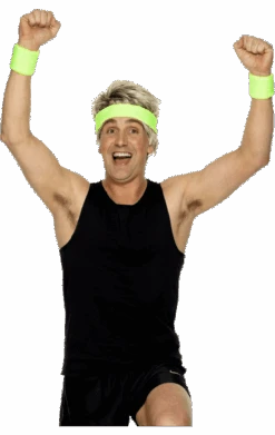 Smiffys Adult Green 80s Sweatbands