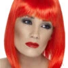 Smiffys Adult Neon Red Glam Wig -Cosplay Accessories Store 00005075p