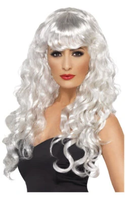 Smiffys Womens White Long Siren Wig