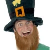 Smiffys Adult Leprechaun Hat And Beard -Cosplay Accessories Store 00010549p