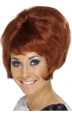 Smiffys 60s Beehive Wig AUBURN