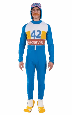 Mens 1980s Eddie The Eagle Costume