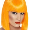 Smiffys Adult Neon Orange Glam Wig 2 Smiffys Adult Neon Orange Glam Wig -Cosplay Accessories Store 00015045p