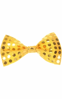Gold Sequin Bow Tie Accessory