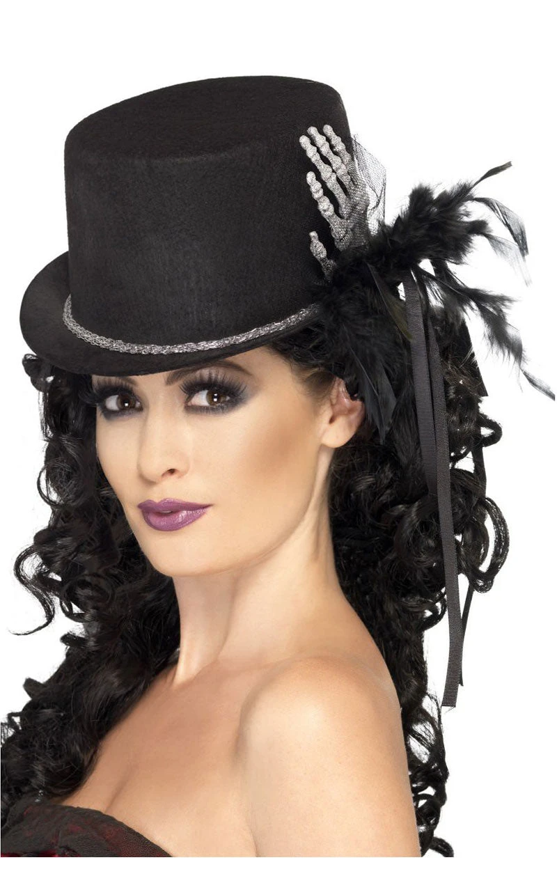 Smiffys Top Hat With Skeleton Hand 3 Smiffys Top Hat With Skeleton Hand