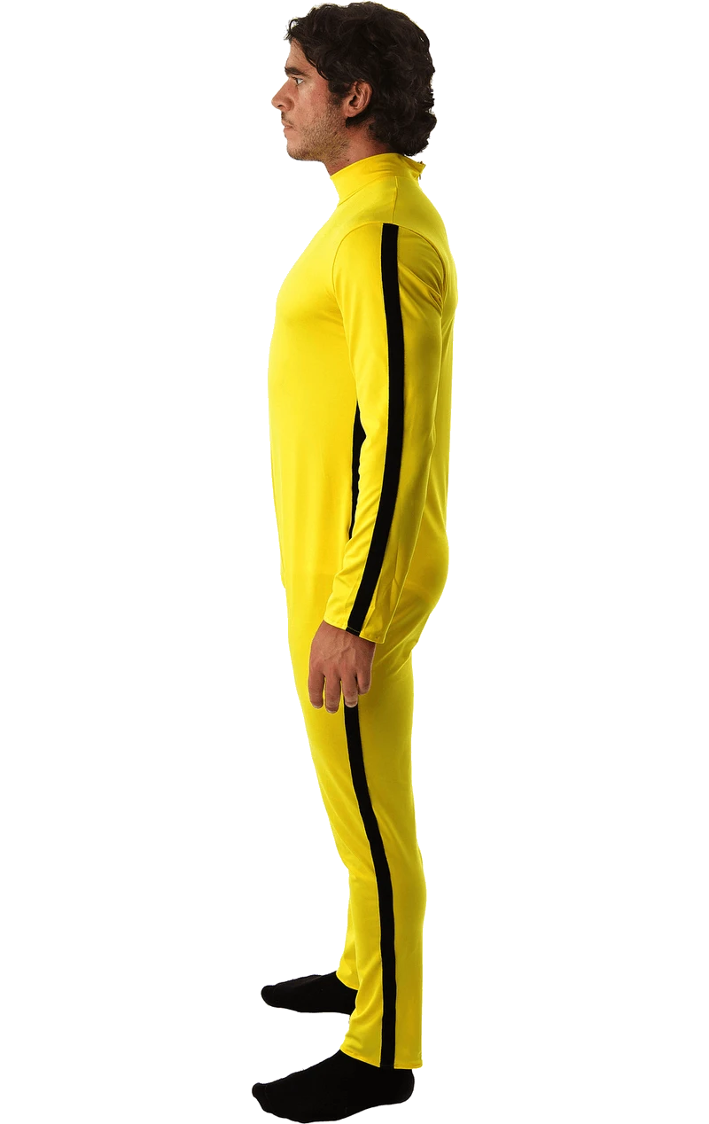 Adult Kill Bill Bruce Lee Jumpsuit Costume 4 Adult Kill Bill Bruce Lee Jumpsuit Costume - Image 2