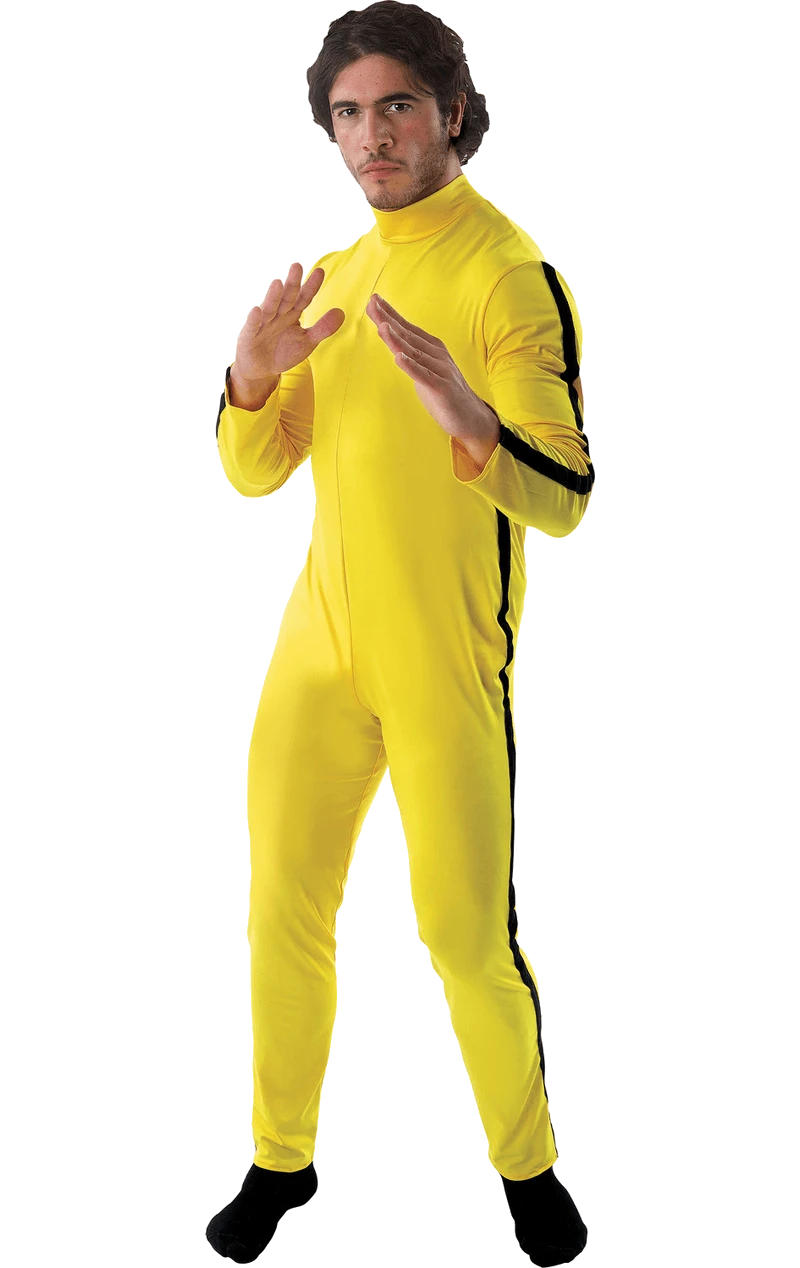 Adult Kill Bill Bruce Lee Jumpsuit Costume 3 Adult Kill Bill Bruce Lee Jumpsuit Costume