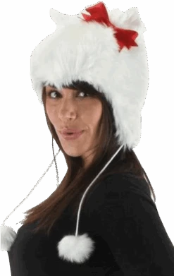 White Kitty Hat