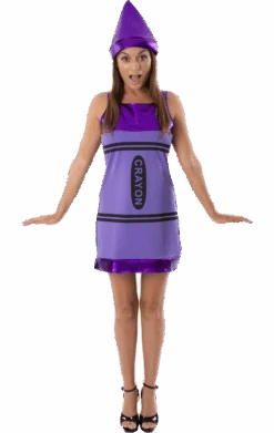 Womens Purple Crayon Costume