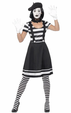 Smiffys Adult Lady Mime Artist Costume