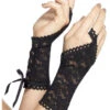 Smiffys Adult Lace Glovettes Black