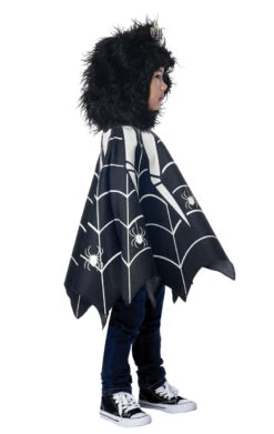 GENERIC Kids Glow-in-the-dark Spider Poncho Costume -Cosplay Accessories Store 00030479a02