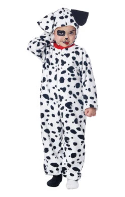 GENERIC Kids Dalmatian Puppy Fleece Jumpsuit Costume