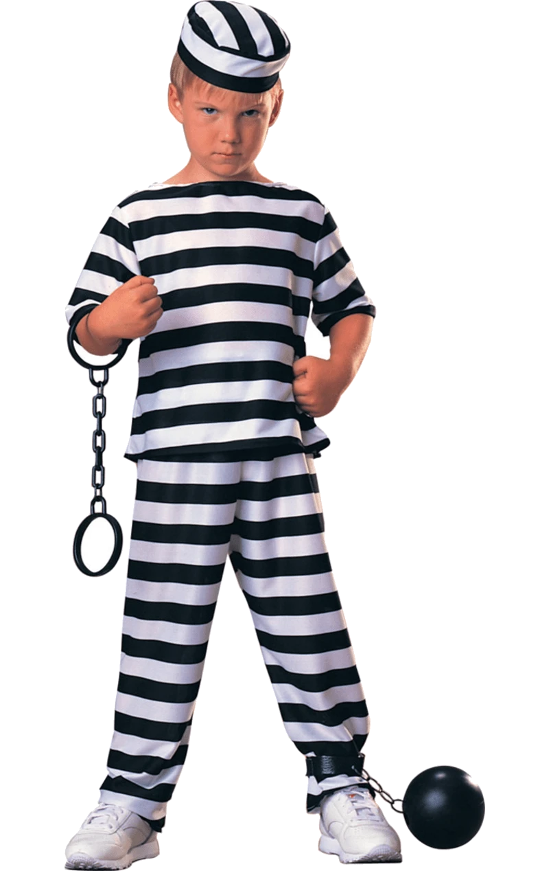 Kids Convict Costume 2 Kids Convict Costume