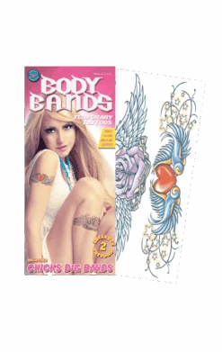 Swallows Body Band Temporary Tattoo