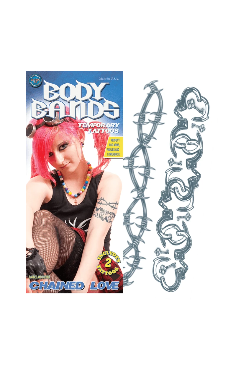 Cuffed Body Band Temporary Tattoo 3 Cuffed Body Band Temporary Tattoo