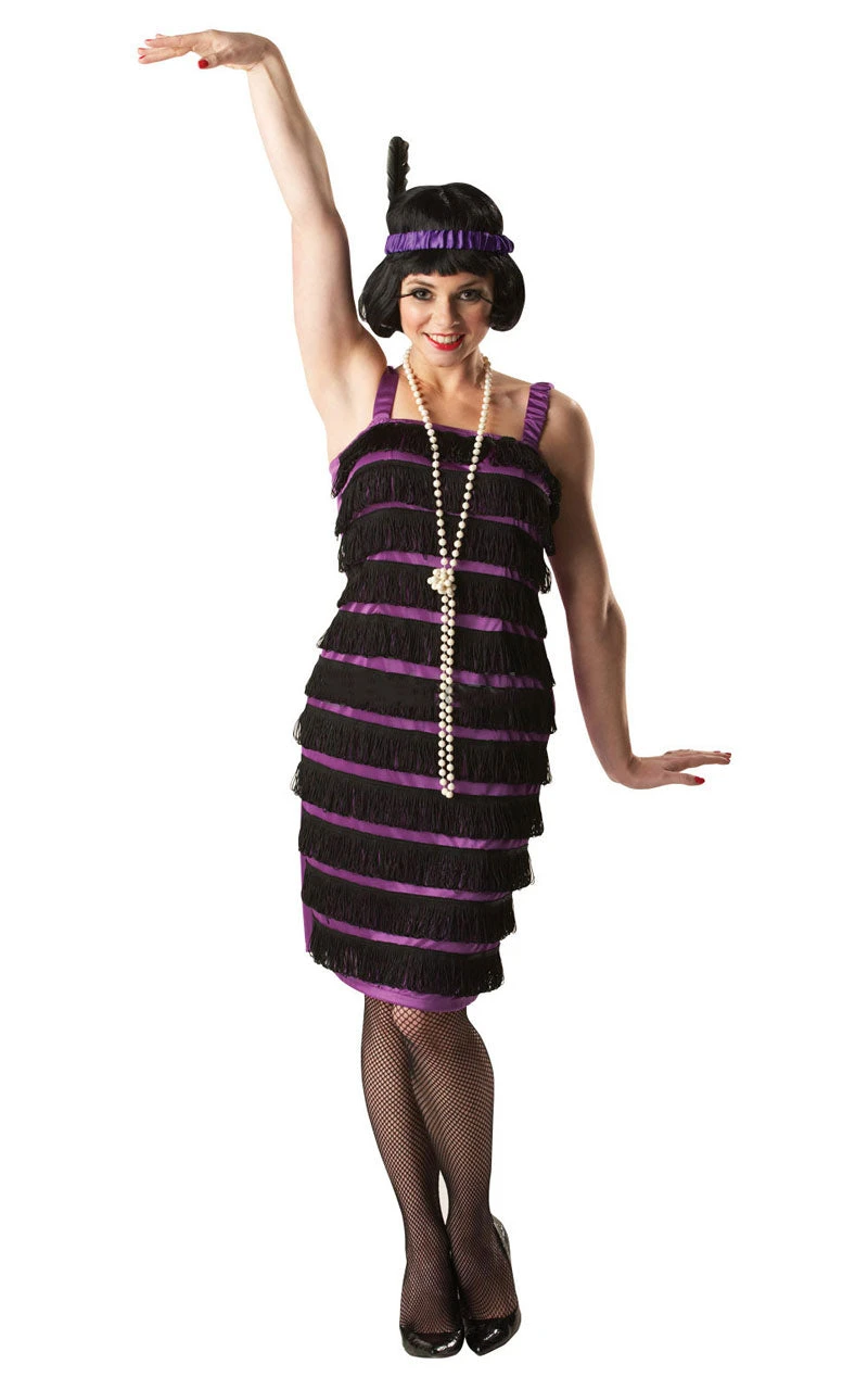 Purple And Black Flapper Dress 3 Purple And Black Flapper Dress