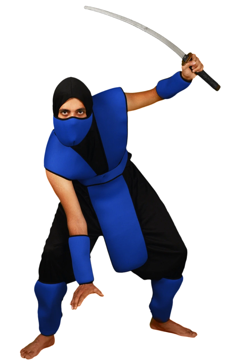 Blue Sneaky Ninja Costume 3 Blue Sneaky Ninja Costume