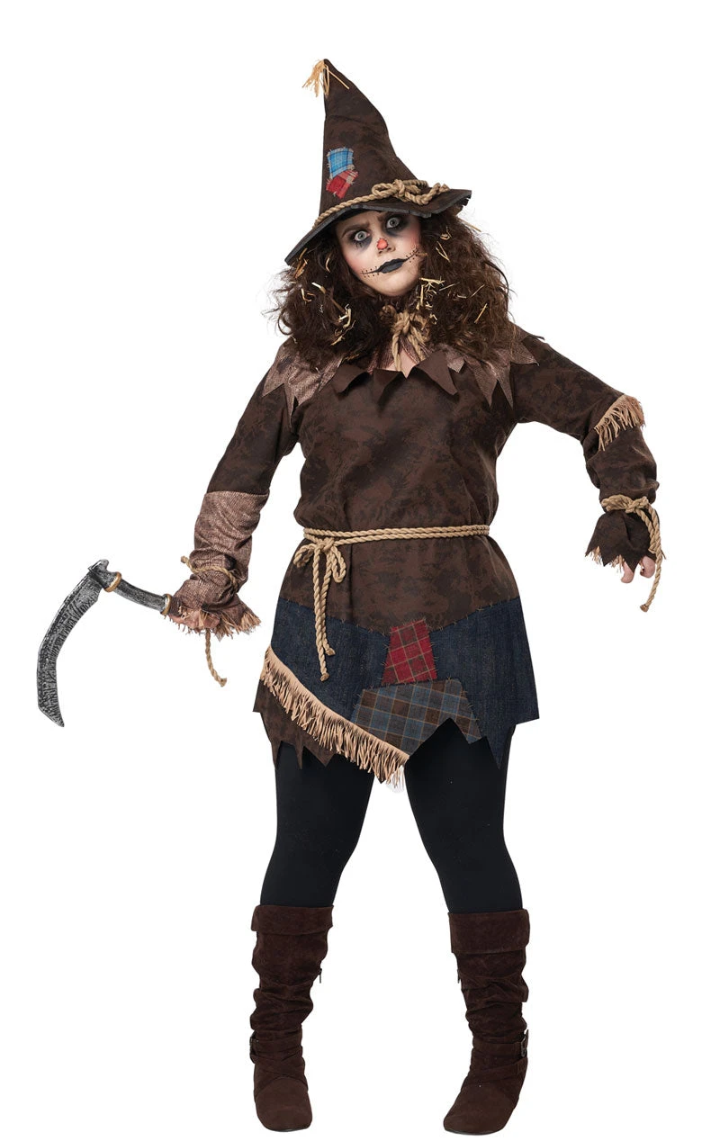 GENERIC Womens Plus Size Creepy Scarecrow Costume 3 GENERIC Womens Plus Size Creepy Scarecrow Costume