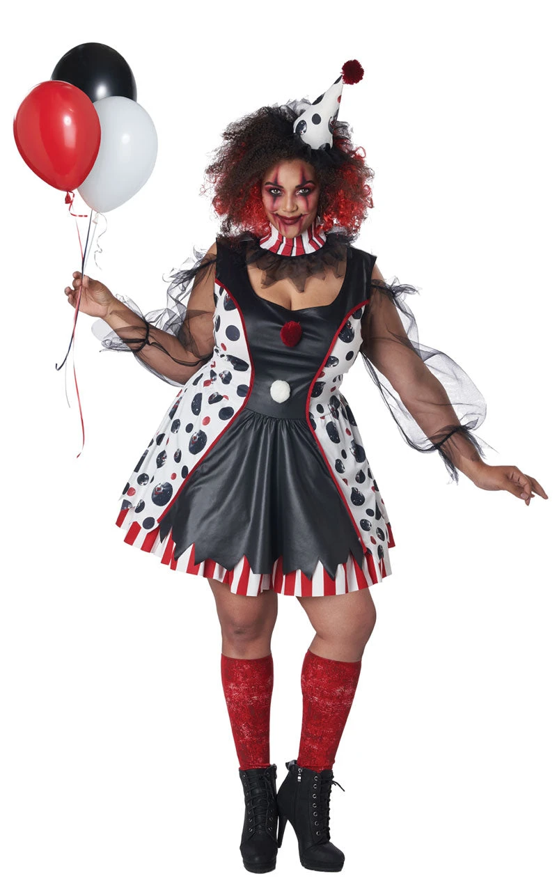 GENERIC Womens Plus Size Twisted Clown Costume 2 GENERIC Womens Plus Size Twisted Clown Costume