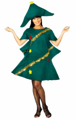 Smiffys Womens Christmas Tree Dress Costume
