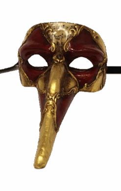 GENERIC Red Long Nose Masquerade Facepiece