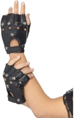 Smiffys Adult Studded Punk Gloves