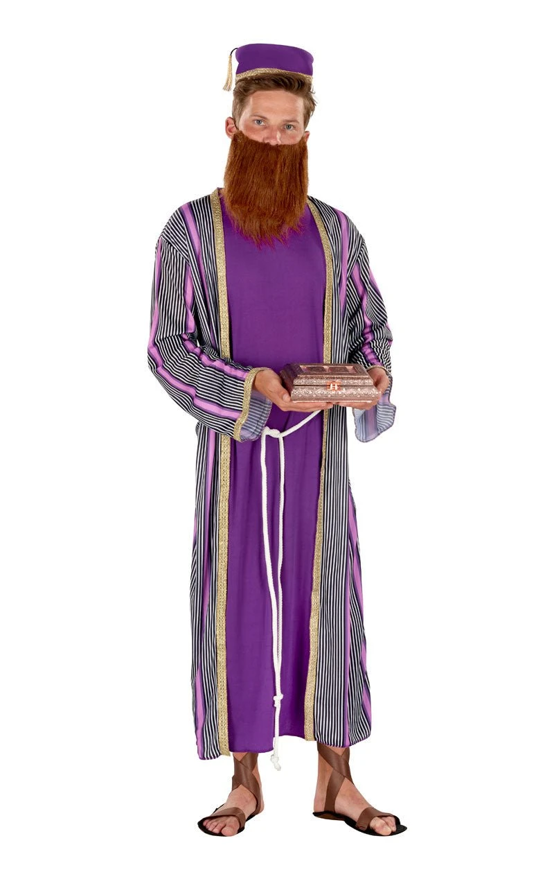 GENERIC Adult Three Wise Men Purple Costume With Fez Hat 3 GENERIC Adult Three Wise Men Purple Costume With Fez Hat