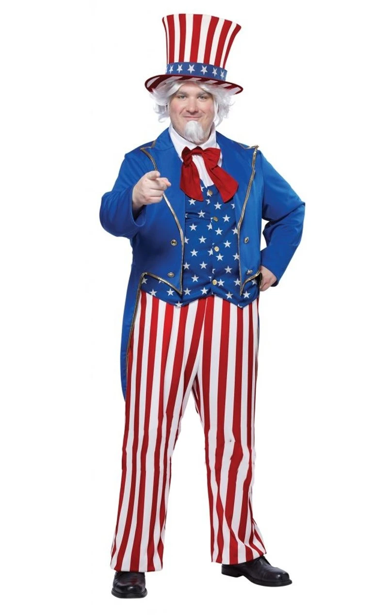 GENERIC Adult Uncle Sam Plus Size Costume 3 GENERIC Adult Uncle Sam Plus Size Costume