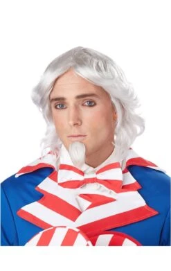 GENERIC Adult Uncle Sam Wig & Chin Patch Accessory