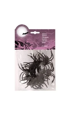 GENERIC Bag Of 12 Spider Halloween Decorations