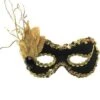 GENERIC Black And Gold Masquerade Facepiece