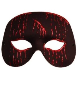 GENERIC Black And Red Blood Masquerade Facepiece