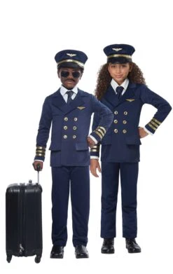 GENERIC Kids Unisex Airplane Pilot Costume