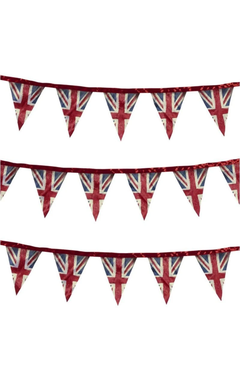 GENERIC Union Jack Fabric Bunting Decoration (3m) 3 GENERIC Union Jack Fabric Bunting Decoration (3m)