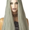 Palmer Womens Long Grey Halloween Wig 1 Palmer Womens Long Grey Halloween Wig -Cosplay Accessories Store womens long grey halloween wig 713148